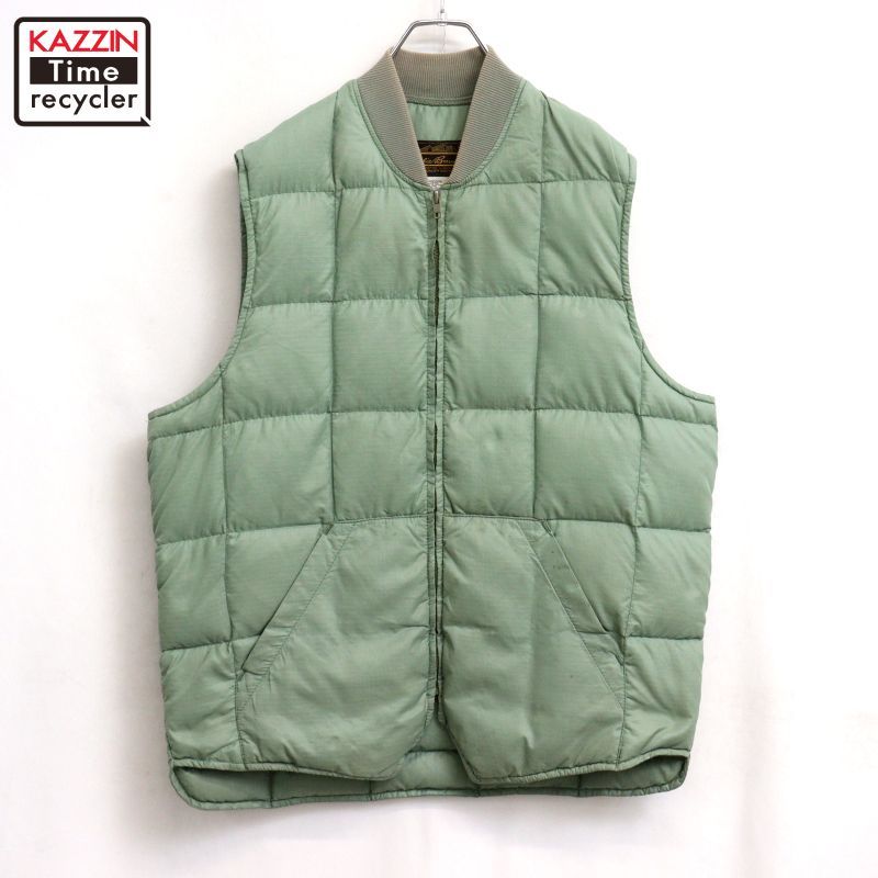 70s vintage Eddie Bauer キルティング リップストップ ダウンベスト メンズ Lサイズ相当