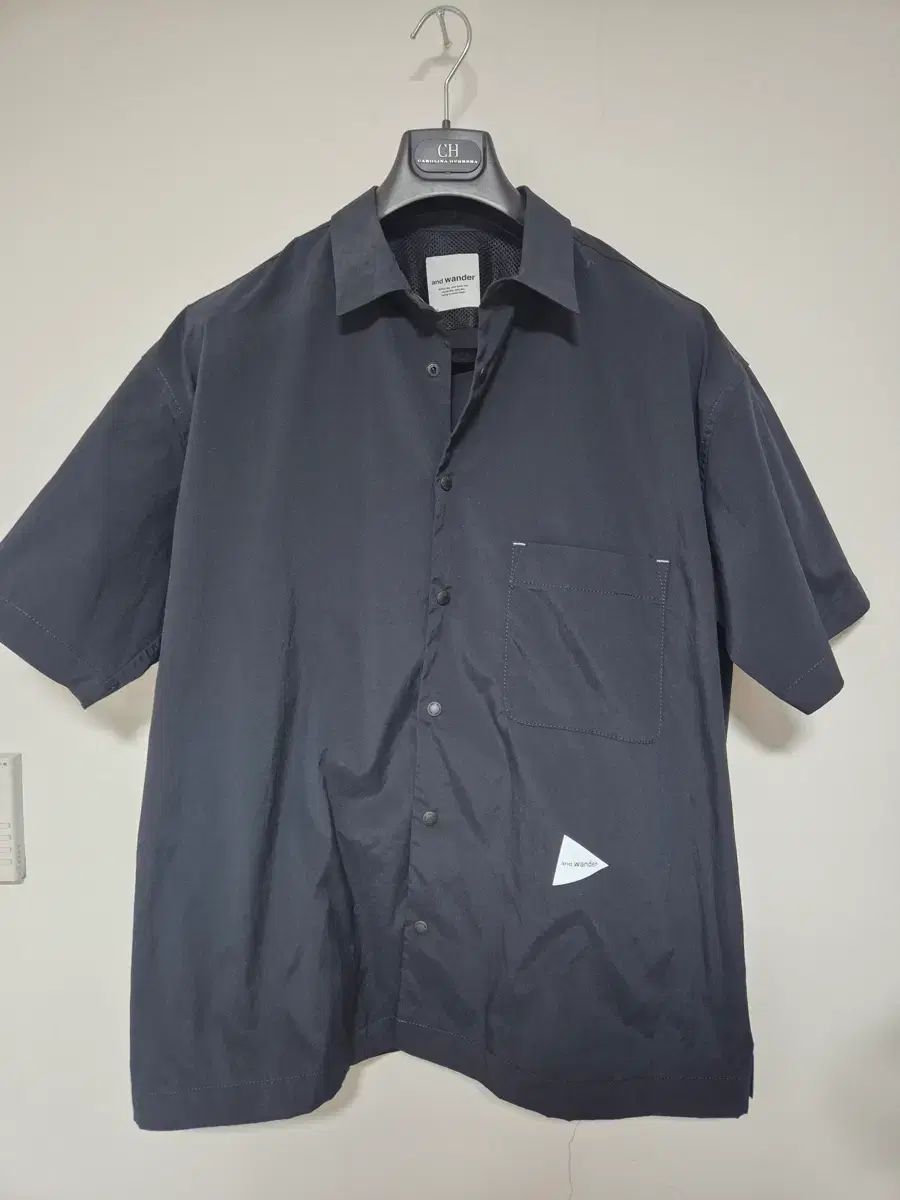 アンドワンダー UVカット ストレッチシャツ ブラック XL