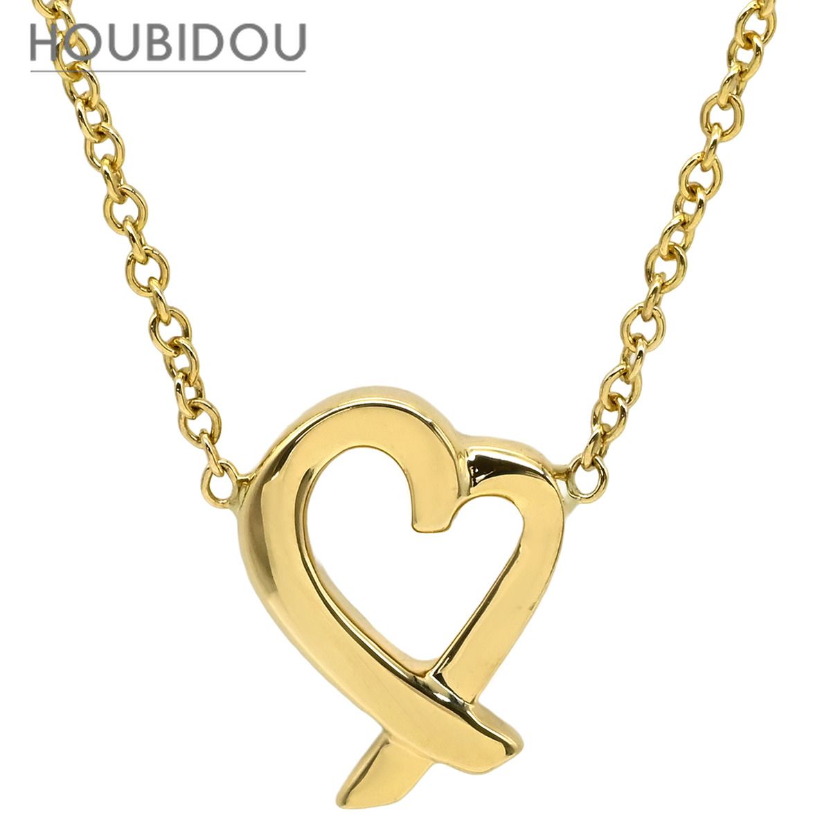 ティファニー Tiffany & Co ネックレス ラビングハート ネックレス スモール イエローゴールド 18K 750 YG T&Co. パロマピカソ 【中古】