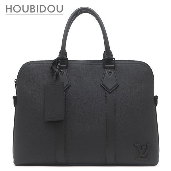 ルイヴィトン LOUIS VUITTON 2WAYバッグ テイクオフ ブリーフケース グレインカーフレザー ブラック ブラック金具 ビジネスバッグ 黒 M59159 RFID 【保存袋】【中古】