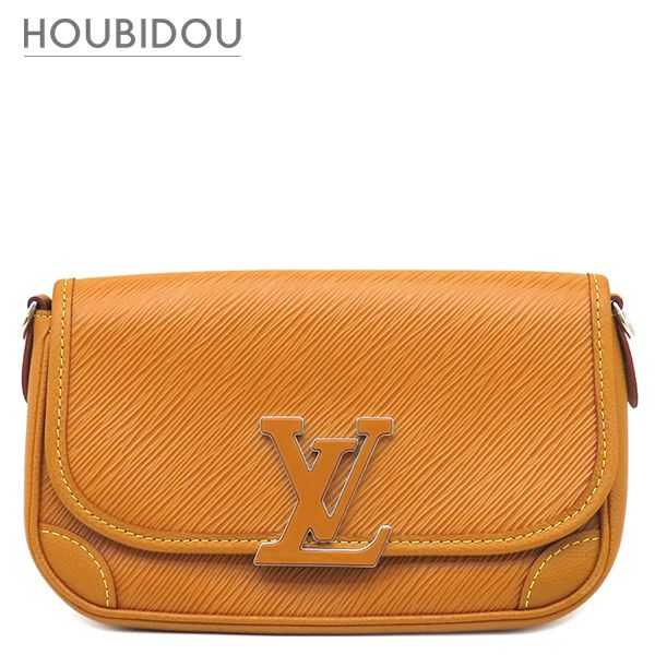 ルイヴィトン LOUIS VUITTON ショルダーバッグ ビュシ エピレザー ゴールドミエル シルバー金具 茶 M50118 RFID 【保存袋】【中古】