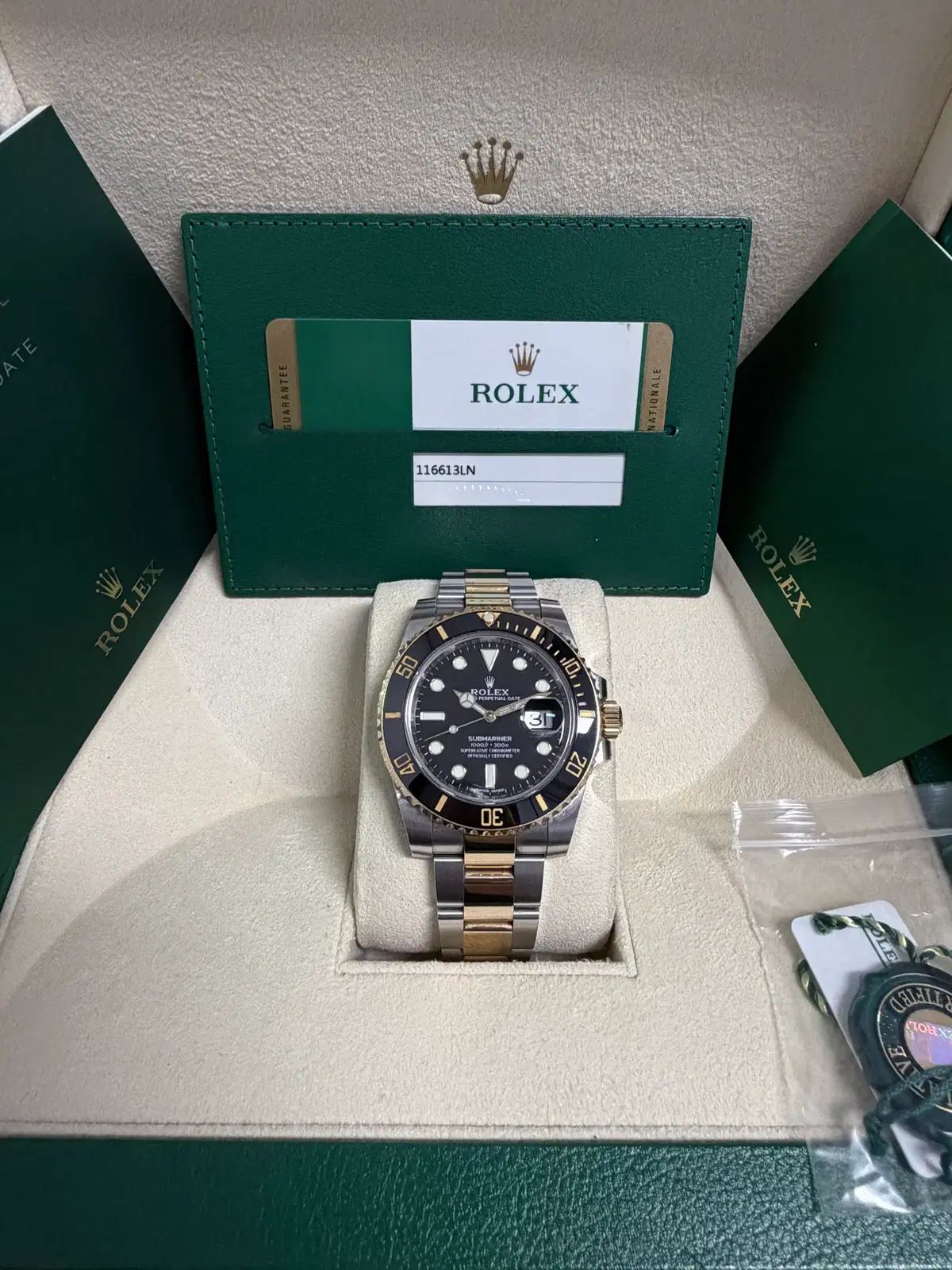ROLEX サブマリーナー 黒文字盤 コンビ 黒コンビ 40MM 116613LN 2018年12月