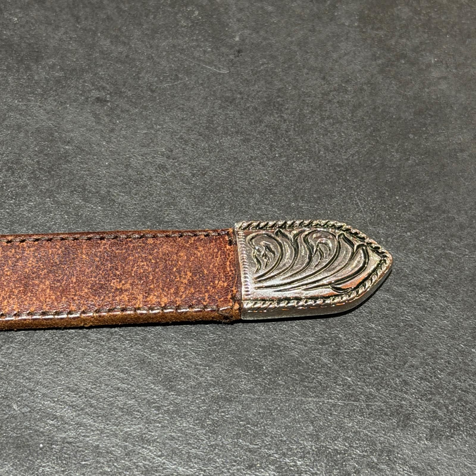 SAINT LAURENT ウエスタンベルト ベルト サンローラン ブラウン F （18337M） SAINT LAURENT ウエスタンベルト ベルト サンローラン ブラウン F