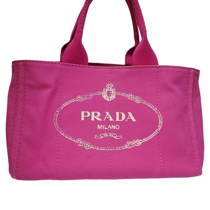 PRADA プラダ カナパ 1BG642 ピンク キャンバス 帆布 トートバッグ