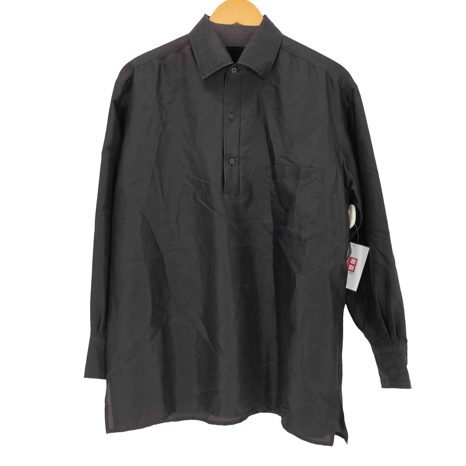 ケール Cale In part 別注 12匁シルク羽二重 Pull-over L/S Shirts メンズ 3