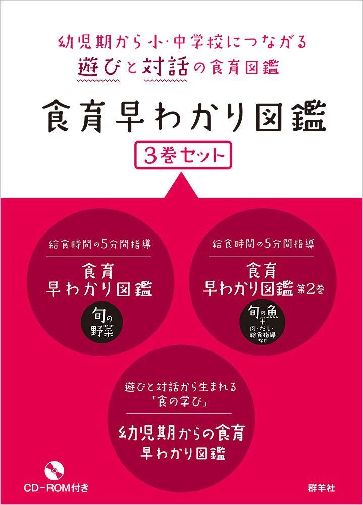 食育早わかり図鑑 第2巻 幼児期からの食育　３冊セット　バラ売り可 食育早わかり図鑑 | 3巻セット 幼児期からの食育 群羊社 早わかり図鑑