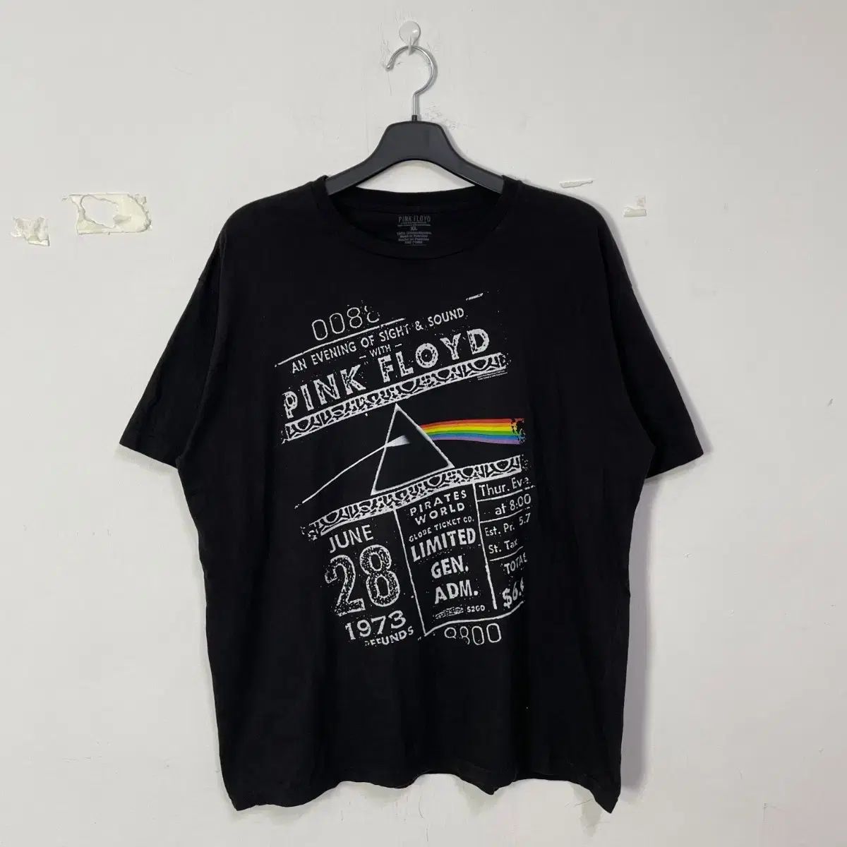 ピンク・FLOYD バンド半袖Tシャツ ブラック
