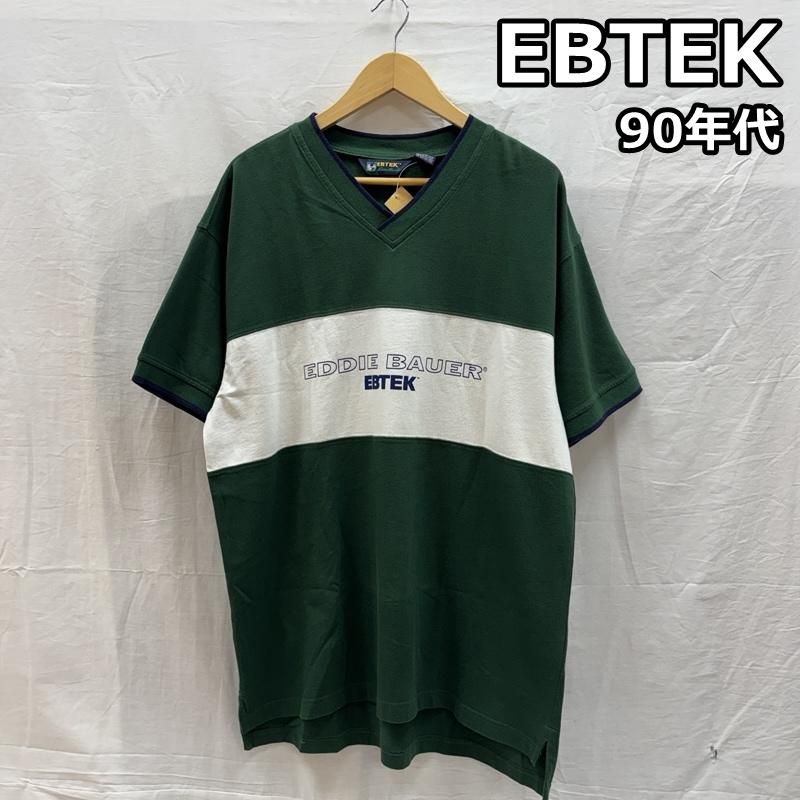 エディーバウアー 90年代 ビンテージ EBTEK パネル切替し Vネック T