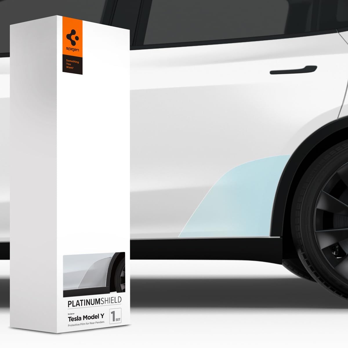 Spigen Auto Paint 保護フィルム [PlatinumShield] TeslaモデルY用 3M - フェンダー