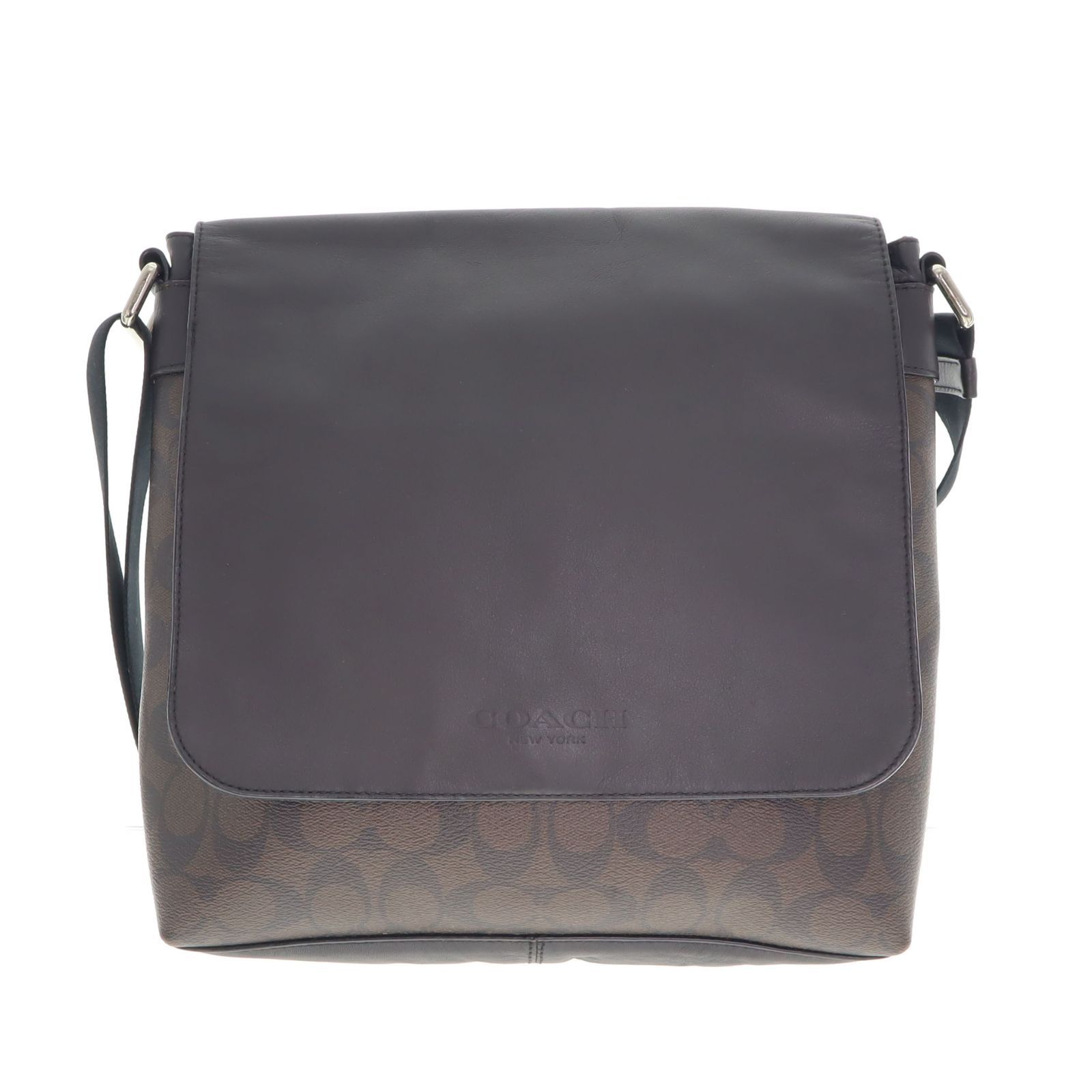 【中古】 COACH コーチ F72019 シグネチャー ショルダーバッグ ワンショルダーバッグ メッセンジャーバッグ レディース メンズ バッグ ブラック ブラウン ブランド