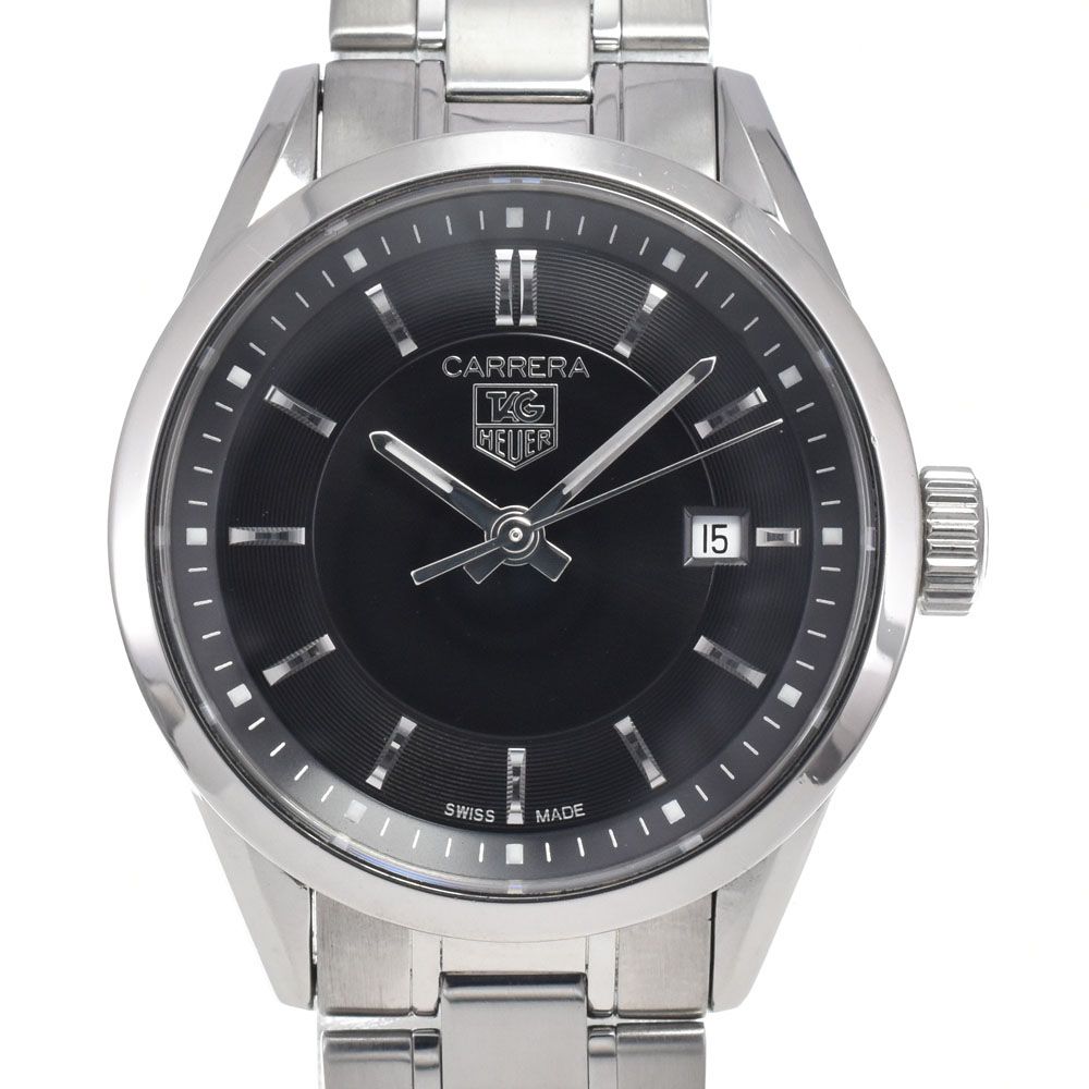 タグホイヤー TAG HEUER WV1414.BA0793 カレラレディ デイト ブラック クォーツ レディース 美品 腕時計 M#148176