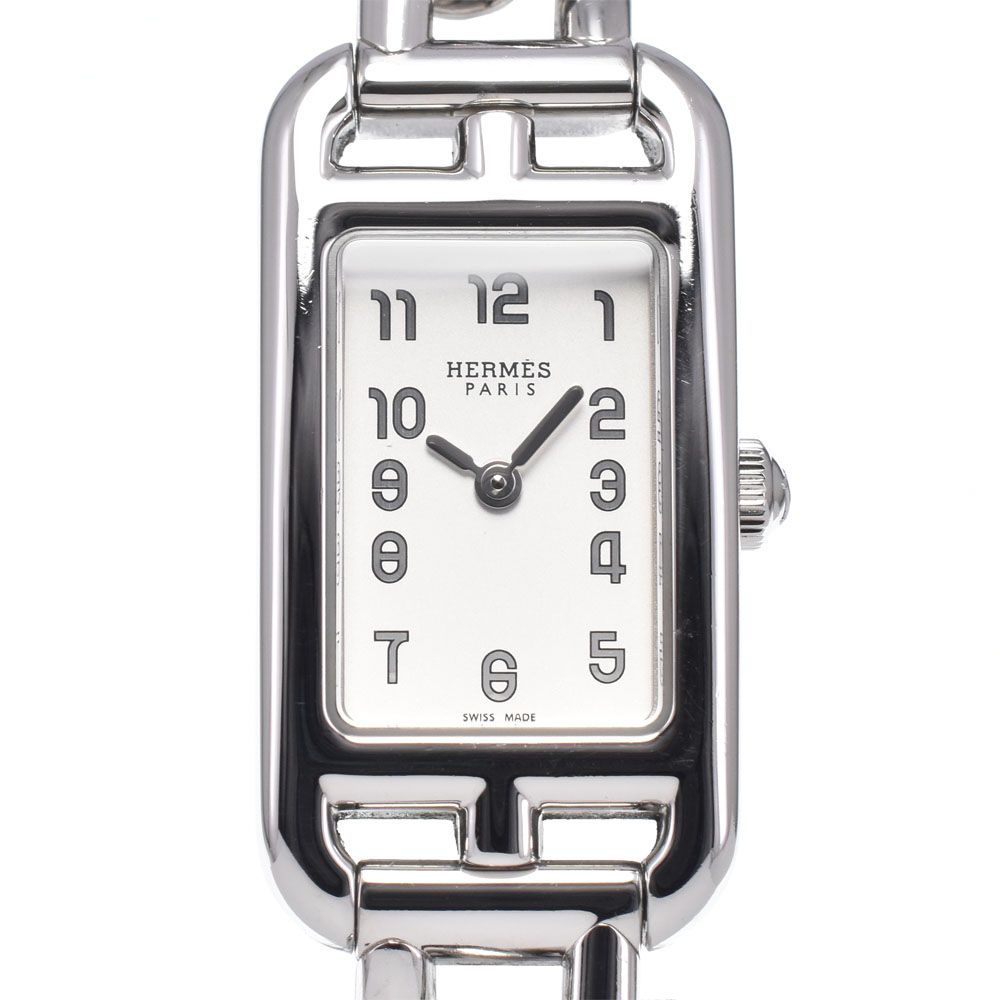 エルメス HERMES NA2.110 ナンタケット シルバー クォーツ レディース 良品 箱・保証書付き 腕時計 M#148237