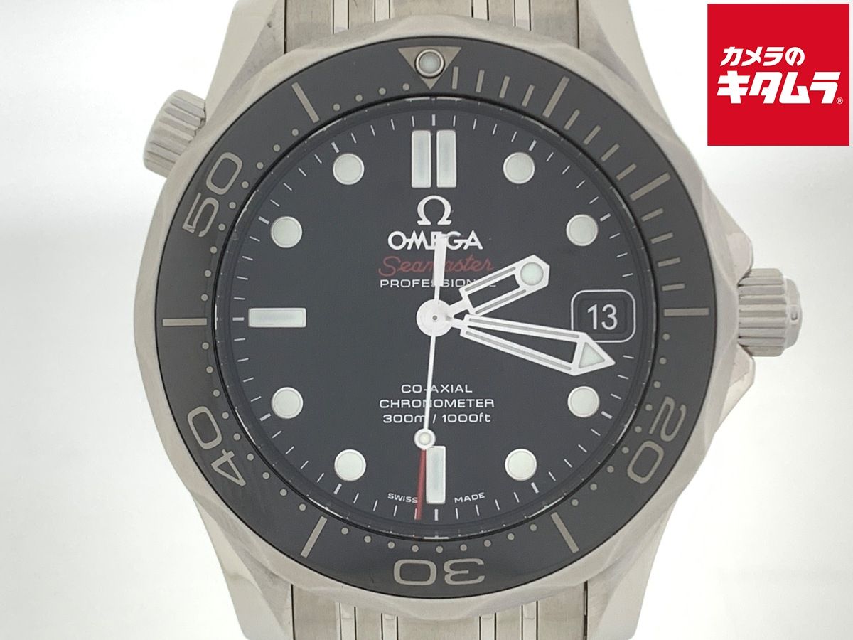 【中古】 【並品】 オメガ(OMEGA) シーマスター ダイバー300M ブラック 212.30.36.20.01.002 ステンレススティール