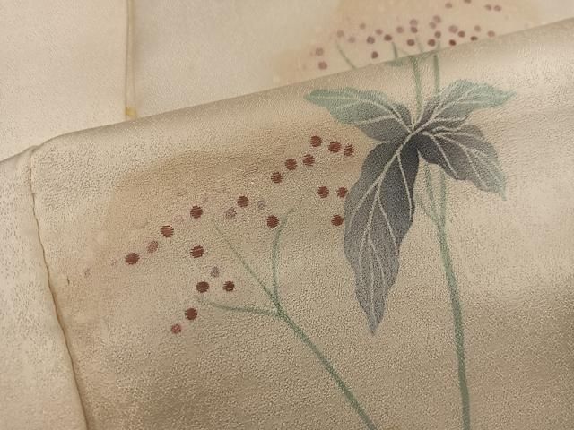 平和屋着物□訪問着 刺繍 枝花文 暈し染め 正絹 逸品 BAAX8018mz