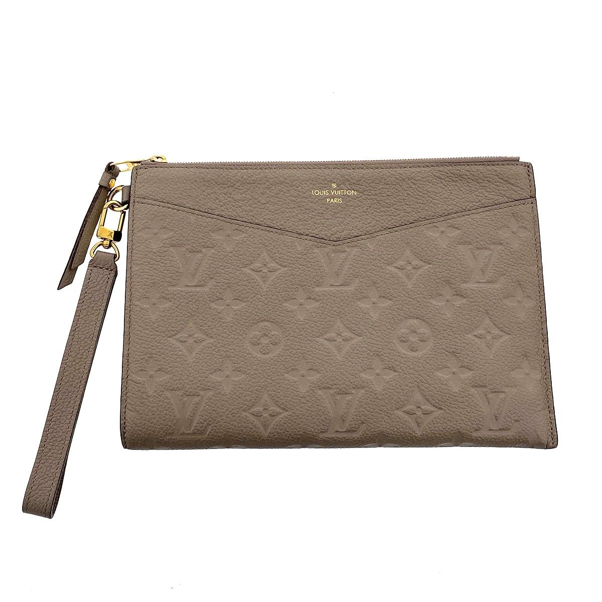 LOUIS VUITTON ルイ・ヴィトン ポシェット メラニー MM クラッチバッグ M68707 レディース モノグラムアンプラント グレージュ 中古