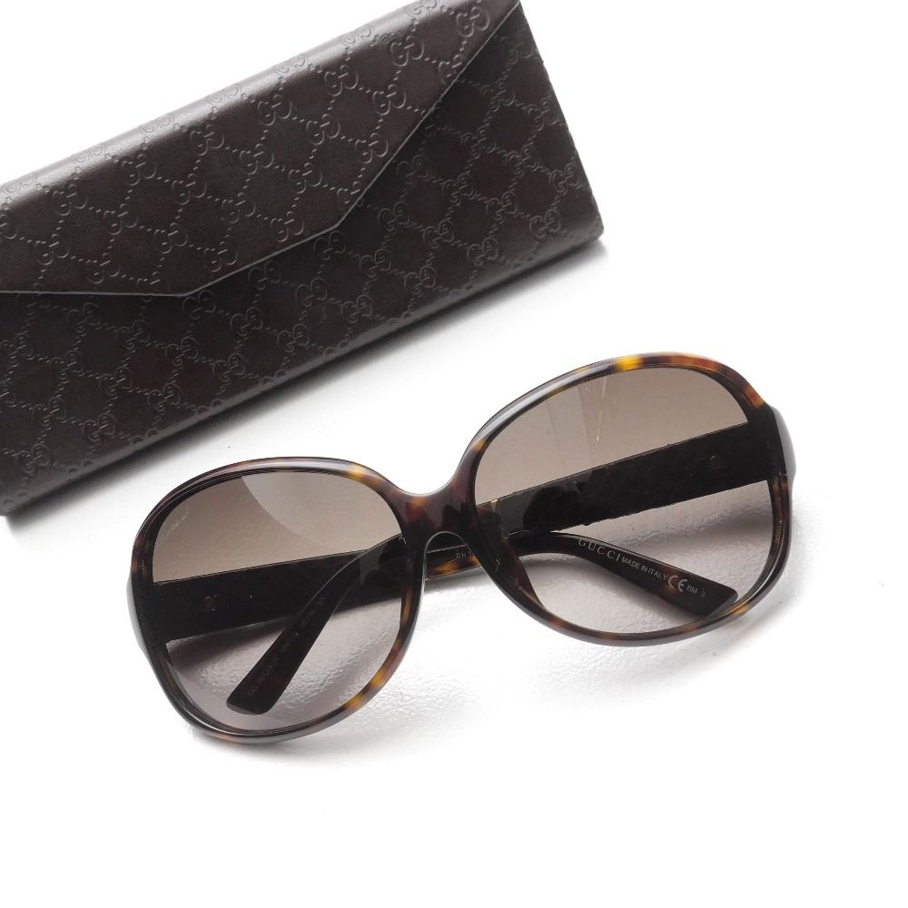 ■美品■GUCCI グッチ サングラス サイズ59□14 125 グラデ―ションレンズ バタフライフレーム アイウェア ブランド古着【中古】20260618/RA9972
