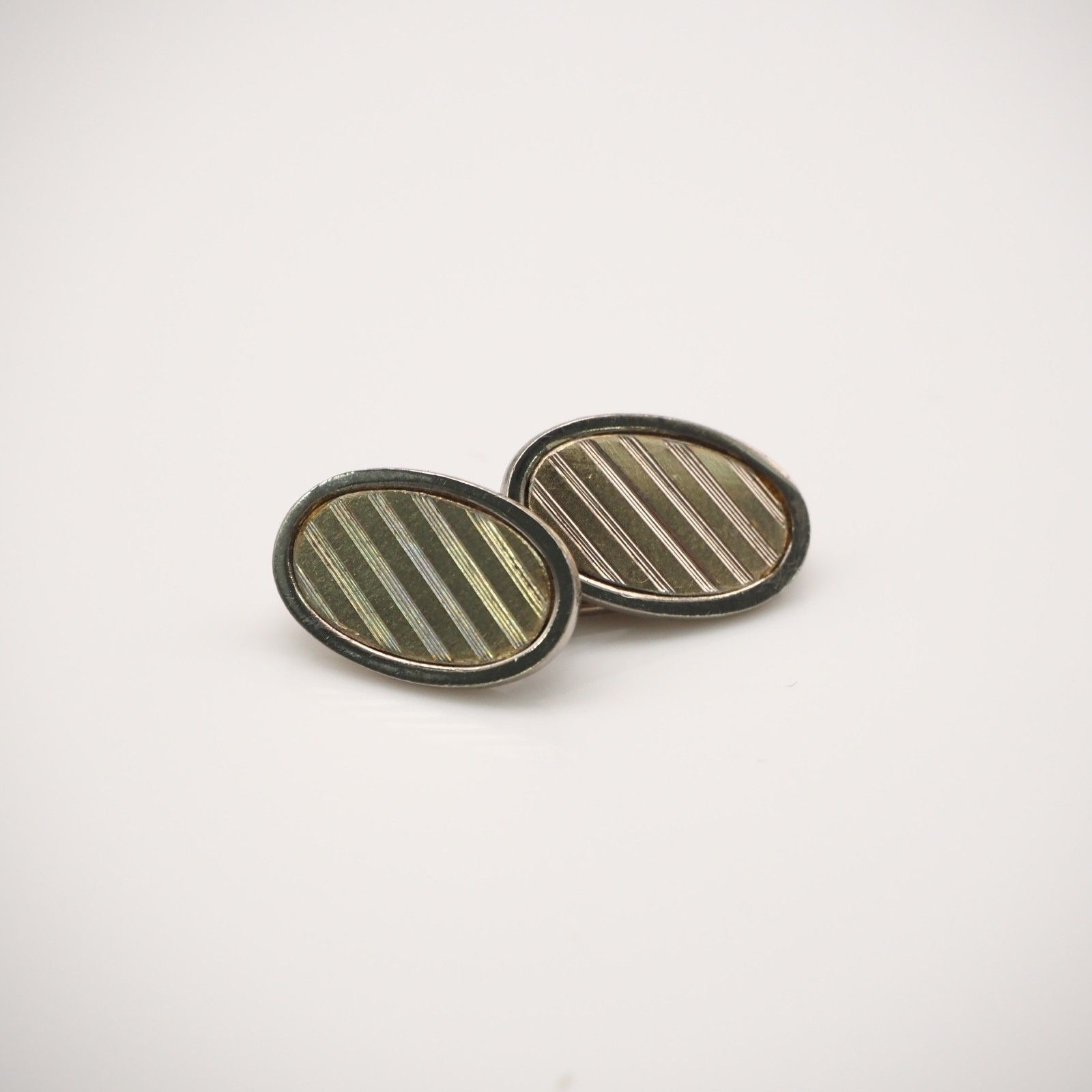 ★3日以内返品可★ 美品 TIFFANY&Co. ティファニー ダブルオーバル チェーンカフス SV925 - カフス シルバー ゴールド シルバー メンズ