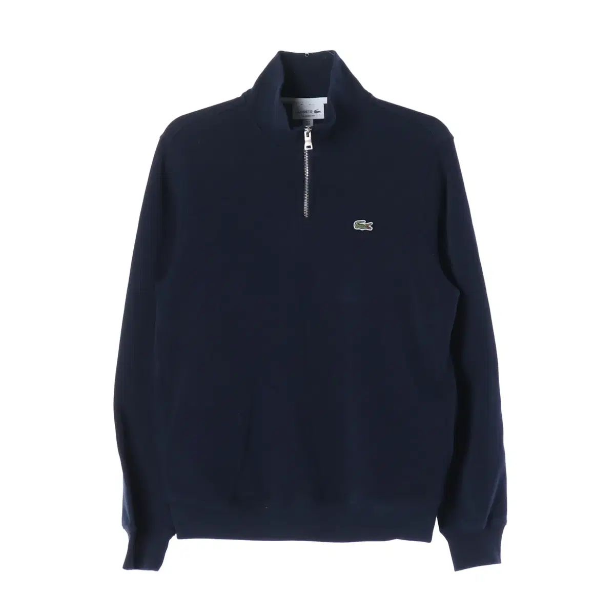 LACOSTE 24FW クラシックフィット ハーフジップアップ コットン スウェット