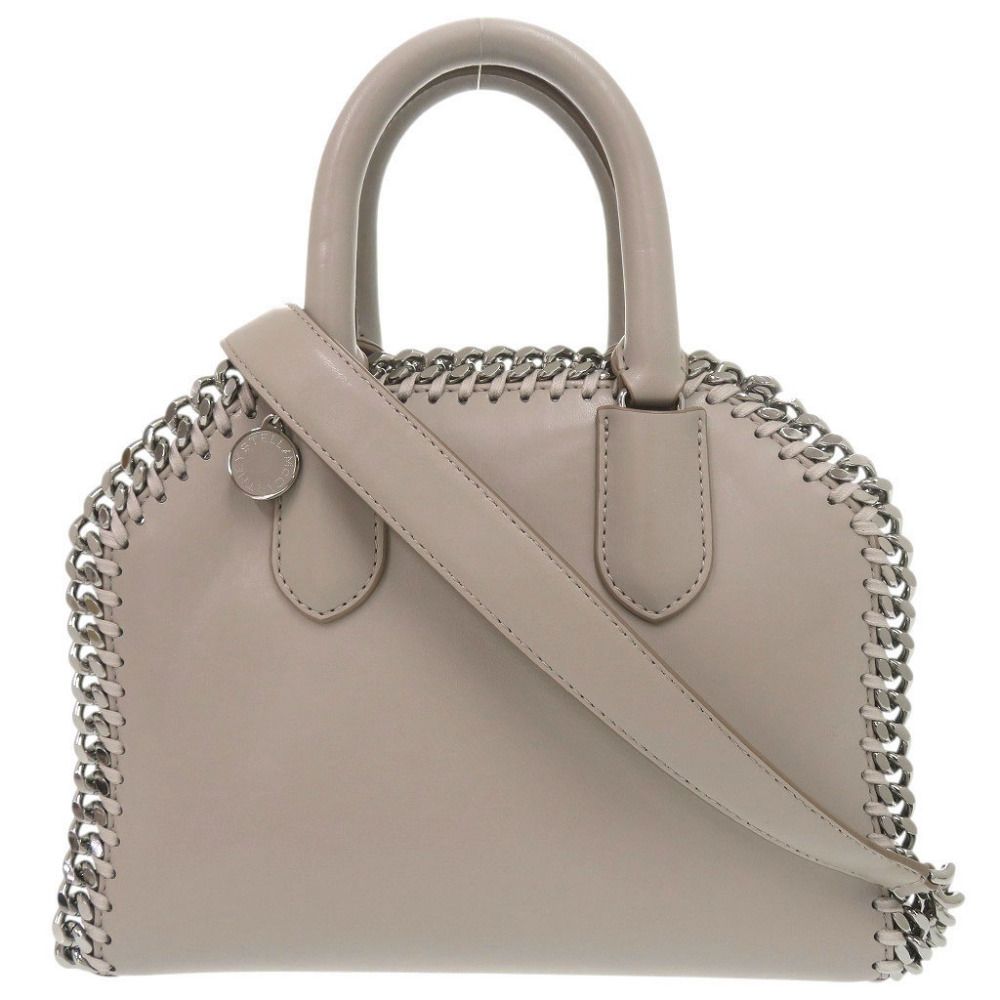 美品 ステラマッカートニー ファラベラ ボックス グレー系 2WAY ハンドバッグ ショルダーバッグ チェーンショルダー 0299 Stella McCartney