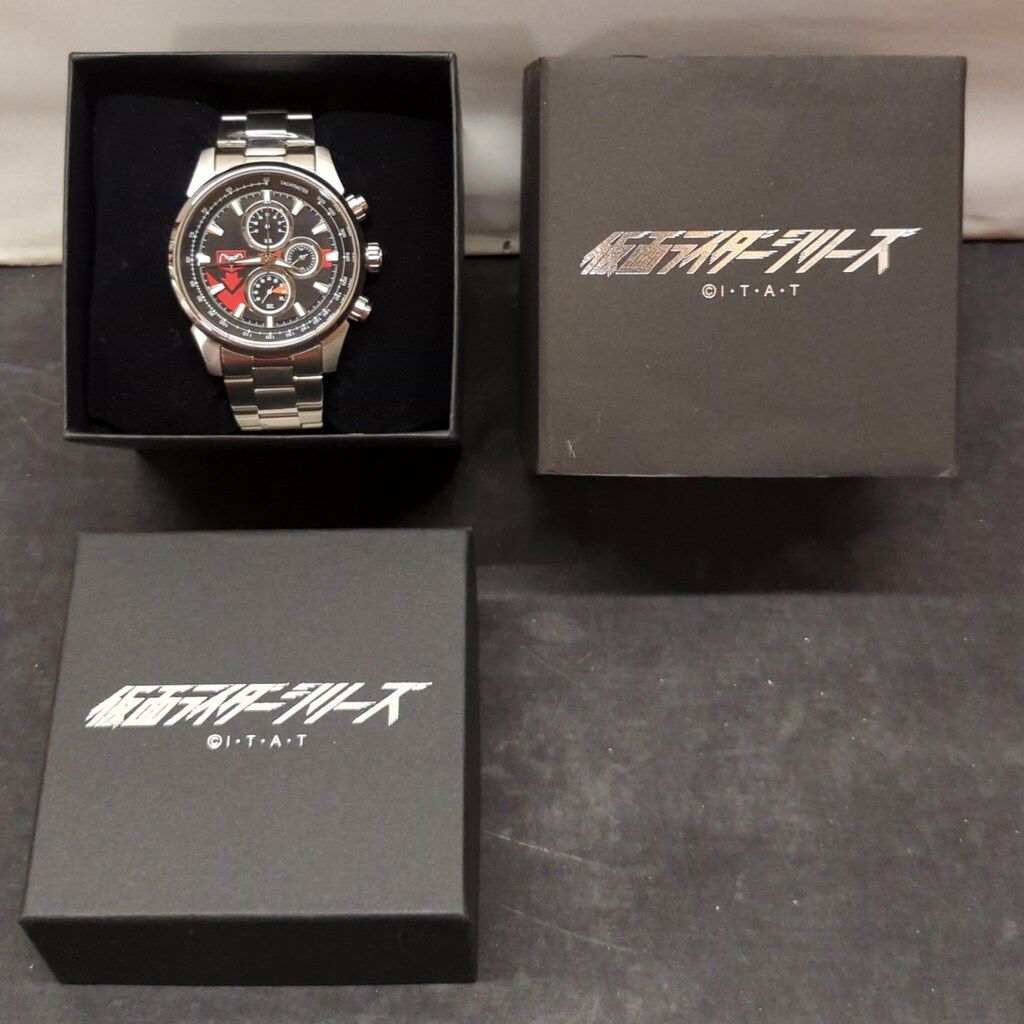 バンダイ クロノグラフ腕時計 仮面ライダー 新サイクロン号/メタルバンド