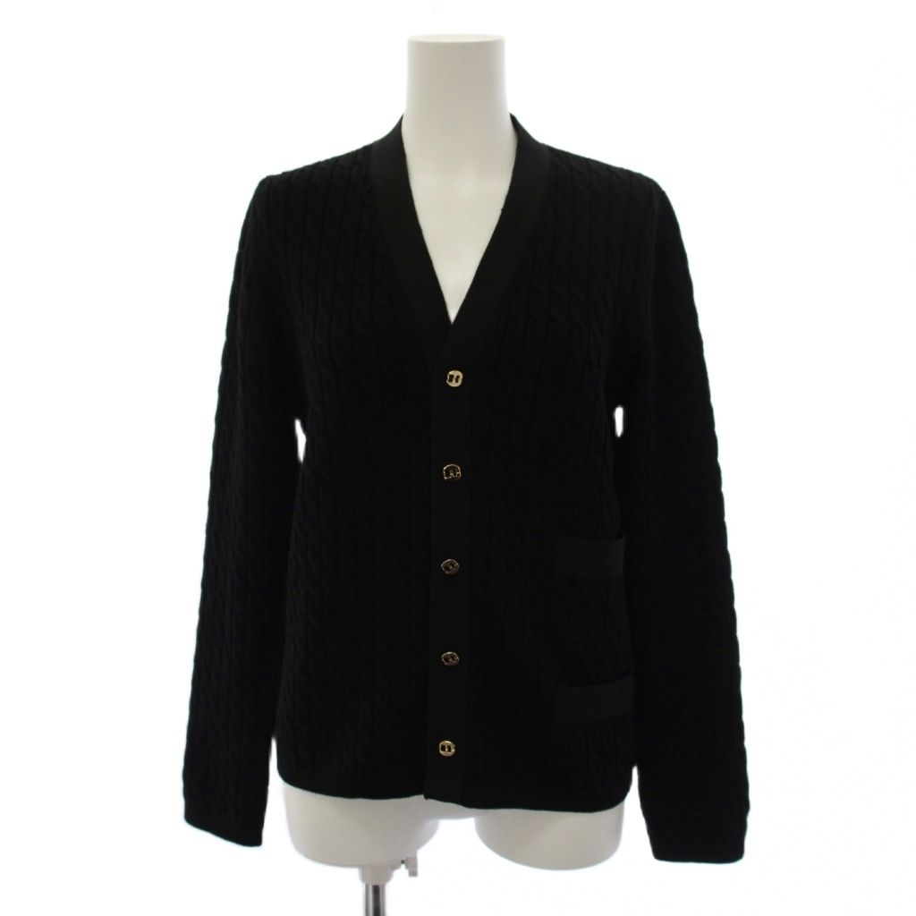 サルヴァトーレフェラガモ Salvatore Ferragamo ニット カーディガン 長袖 Vネック ウール S 黒 /BM 11,289円