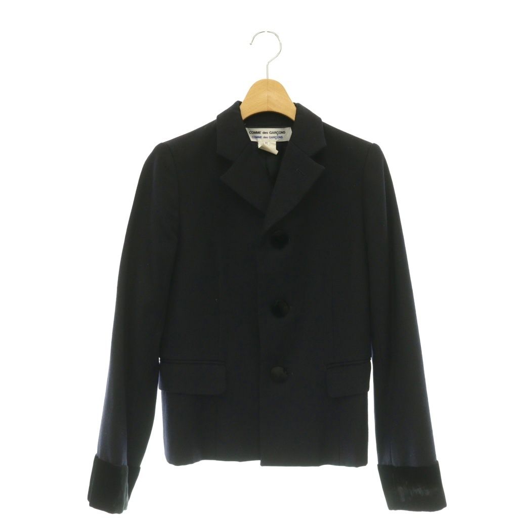 コムデギャルソンコムデギャルソン COMME des GARCONS COMME des GARCONS コムコム ウールジャケット テーラード ベロア SS 紺 W10J020 /CX ■OS