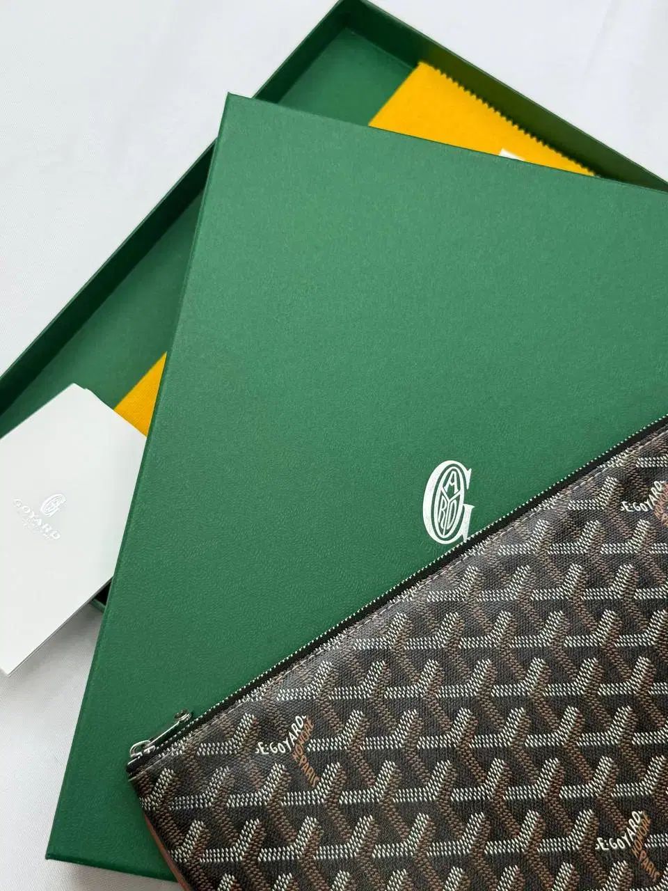 正規品 Masion Goyard ゴヤール クラッチバッグ MM ブラック タン フルセット