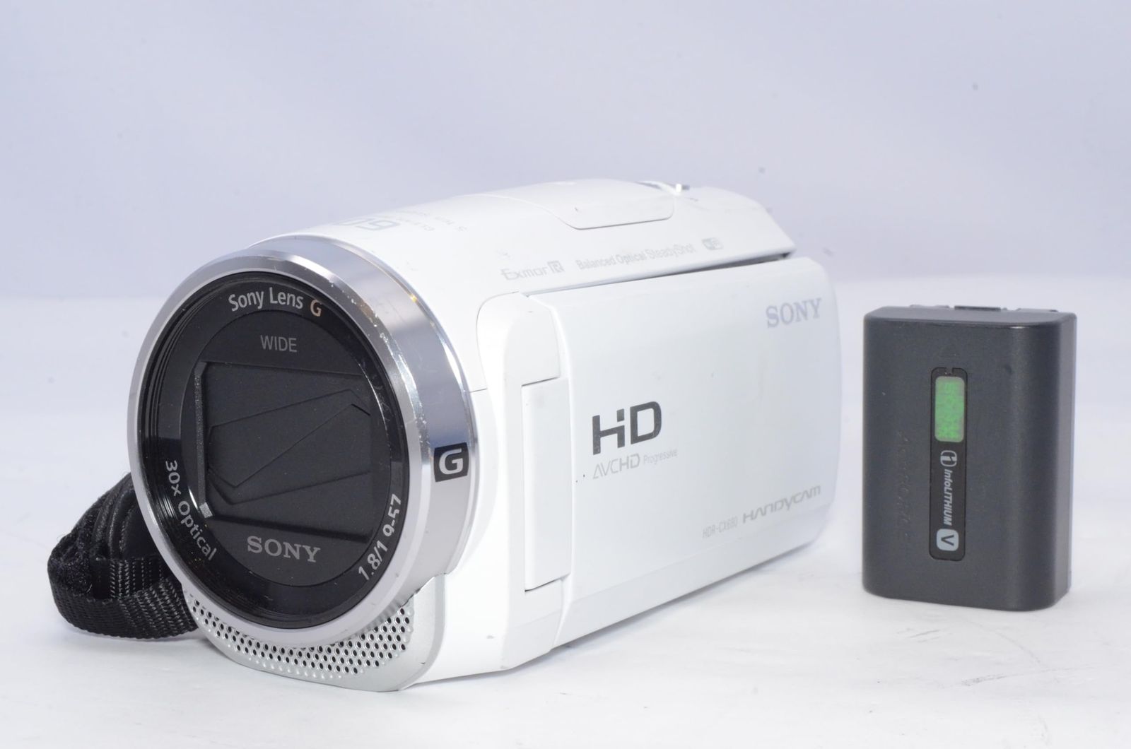 SONY HDR-CX680 ホワイト 30倍光学ズーム ビデオカメラ 一部難あり 現状品