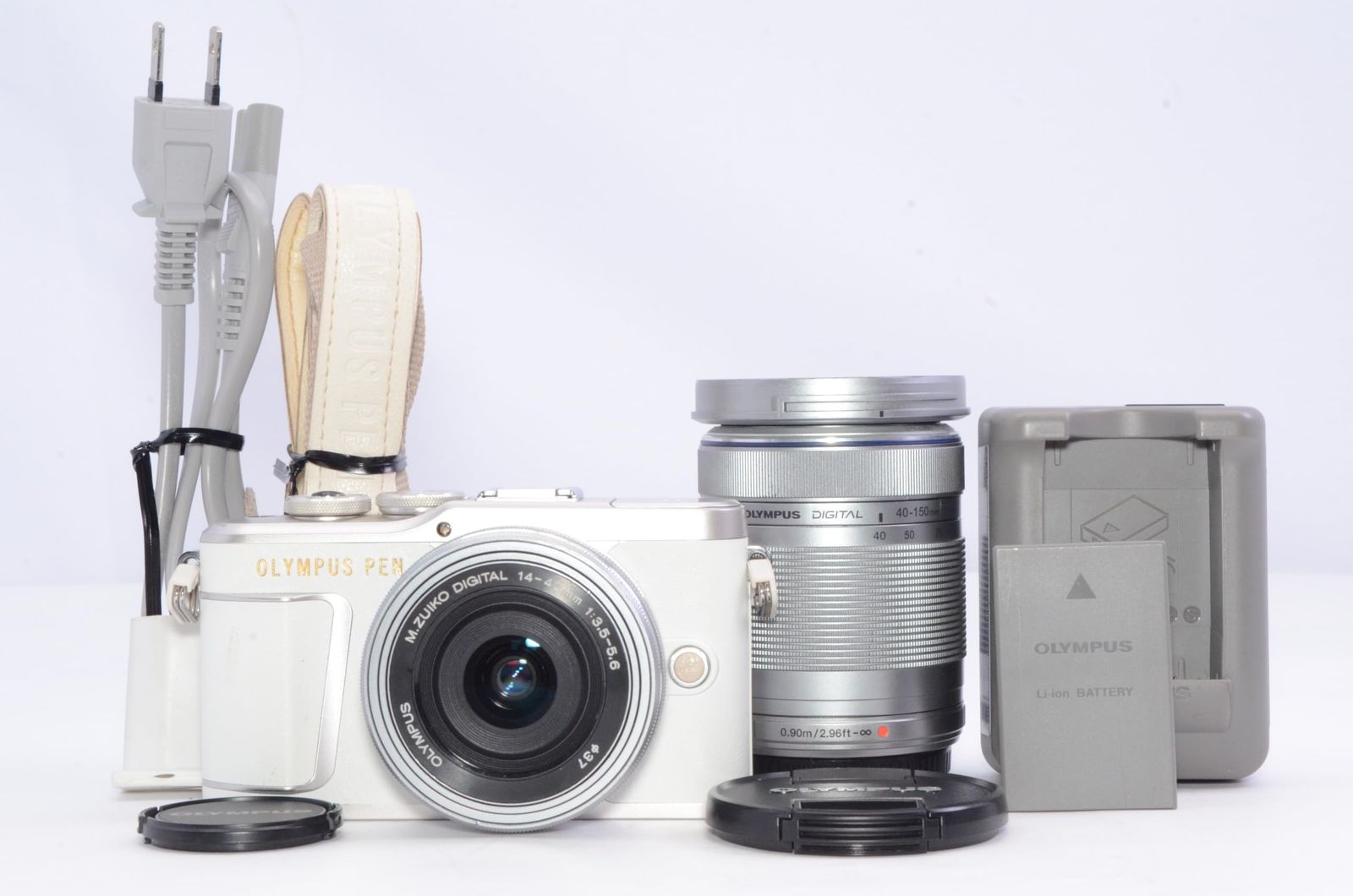 OLYMPUS PEN E-PL9 ダブルズームキット ホワイト ミラーレス一眼 実用