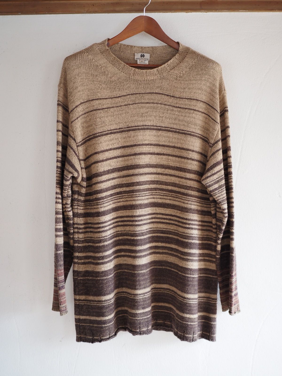 DRIES VAN NOTEN ドリスヴァンノッテン 90s SS コットンシルクのボーダーニット　サイズM　＊メルカリのみの出品です