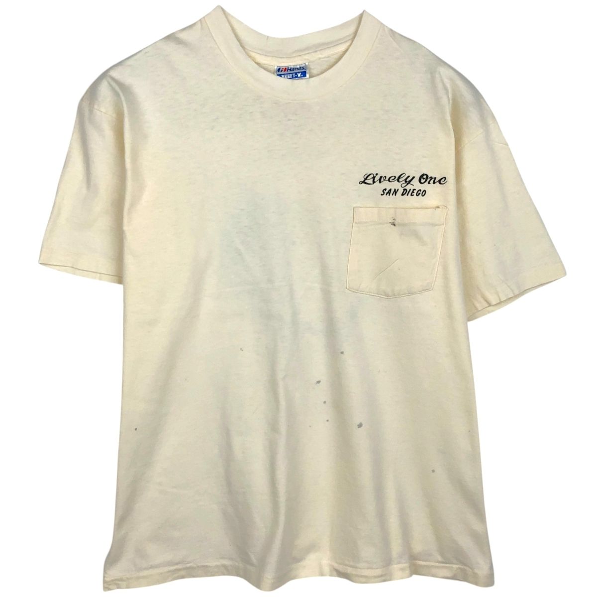 古着 80年代 ヘインズ Hanes BEEFY-T 魚柄 プリントTシャツ USA製 メンズXL相当 ヴィンテージ/eaa650401