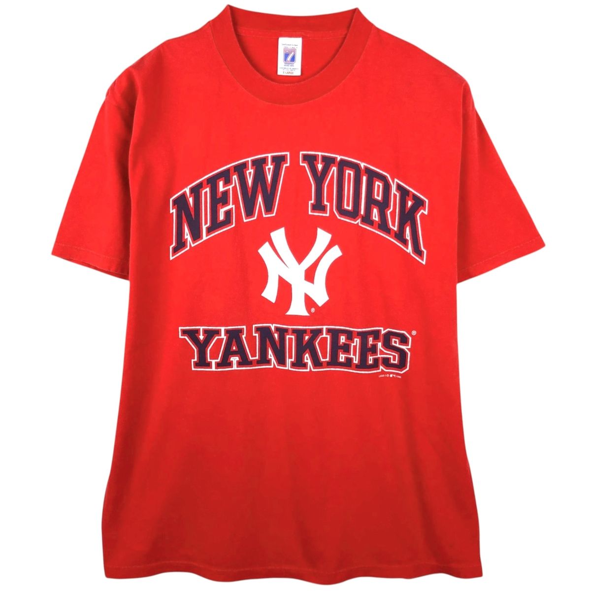 古着 90年代 ロゴセブン LOGO 7 MLB NEW YORK YANKEES ニューヨークヤンキース ロゴプリントTシャツ メンズXL相当 ヴィンテージ/eaa649501