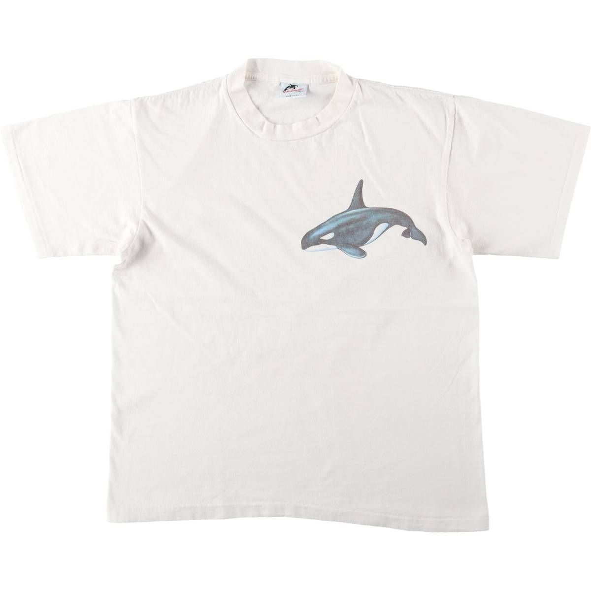 古着 90年代 Harlequin NG 魚柄 アニマルTシャツ USA製 メンズL相当 ヴィンテージ/eaa621432