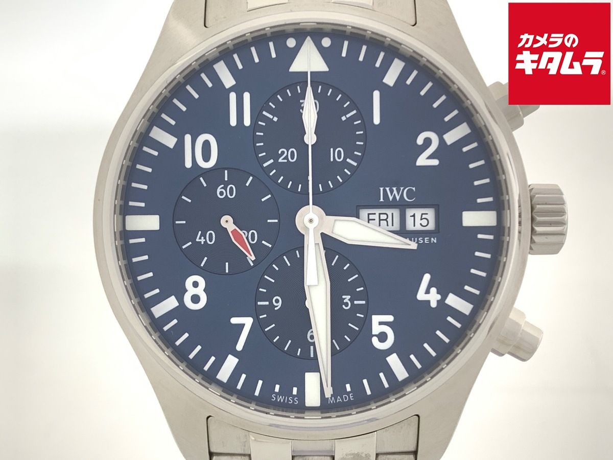 【中古】 【良品】 IWC パイロットウォッチ プティ・プランス ブルー IW377717 ステンレススティール