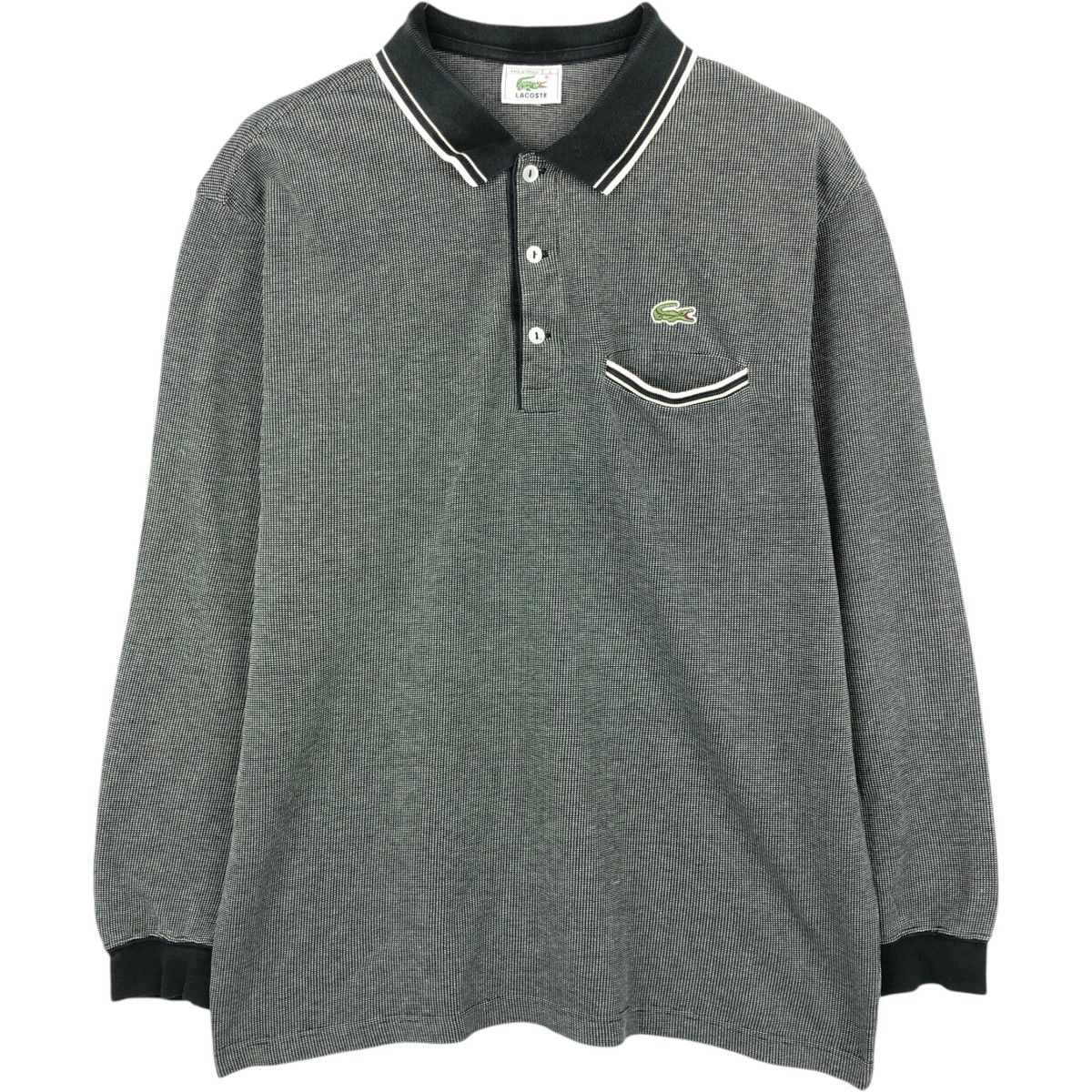 古着 ラコステ LACOSTE 長袖 ポロシャツ フランス製 5 メンズL相当/eaa648096