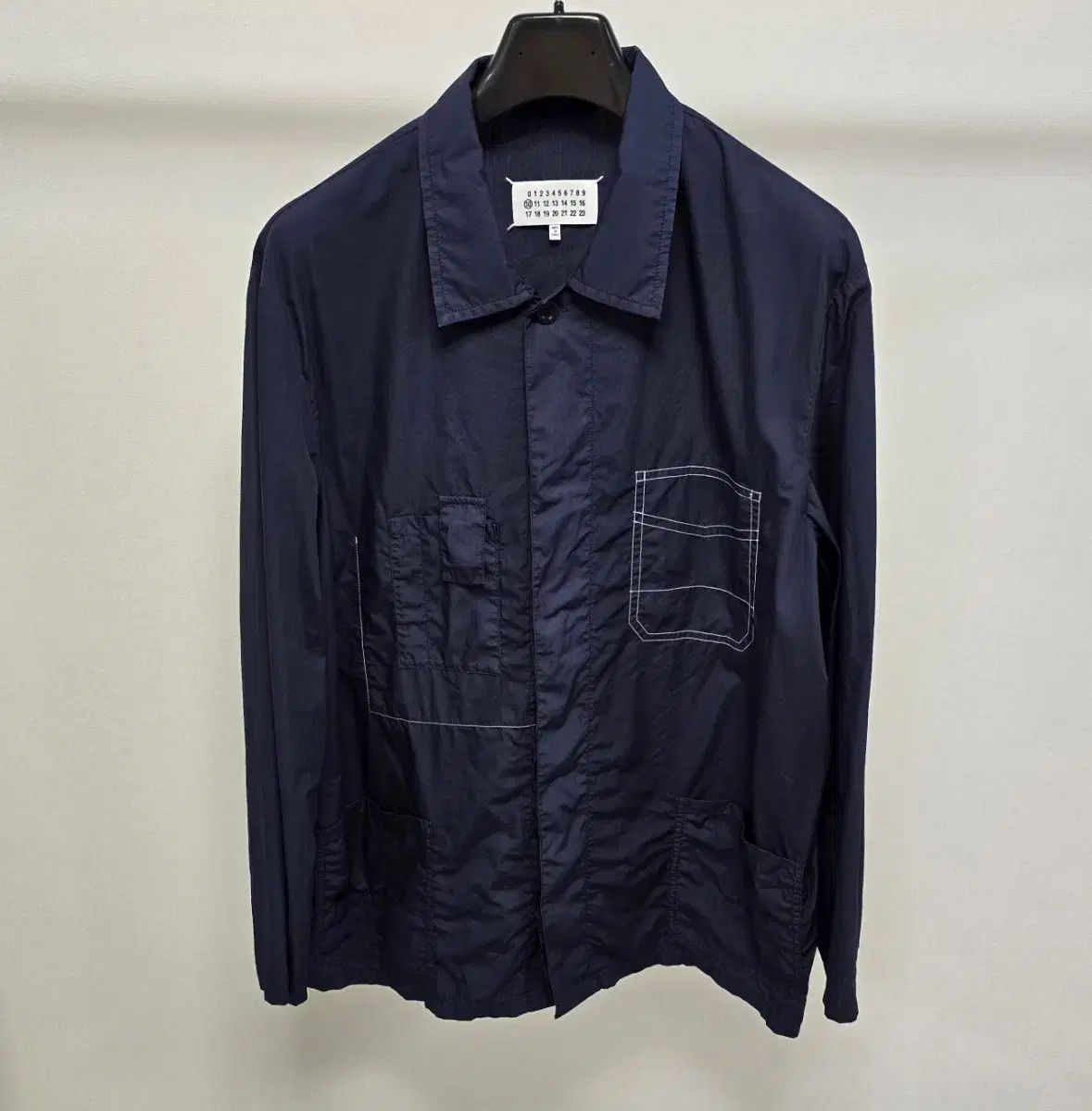Maison Margiela メゾンマルジェラ スティッチ バックロゴ シャツ Lサイズ