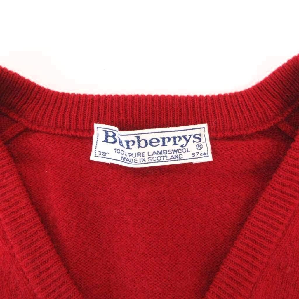 バーバリーズ Burberrys ヴィンテージ ニット セーター ウール 38 赤