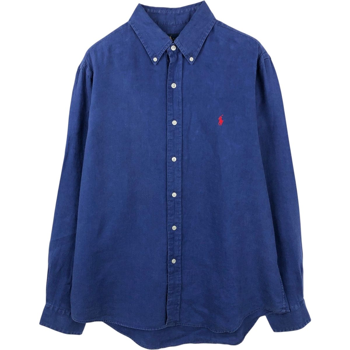 古着 ラルフローレン Ralph Lauren 長袖 リネン ボタンダウンシャツ メンズL相当/eaa652263