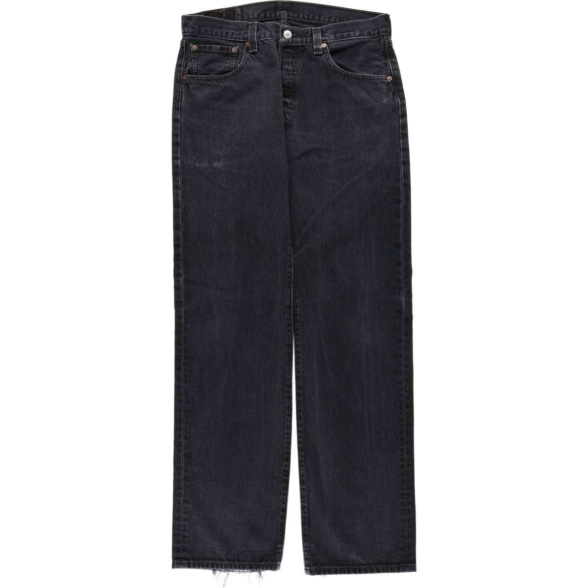 古着 リーバイス Levi's 501 STRAIGHT FIT ブラックデニム ストレートデニムパンツ メンズw33相当/eaa649601