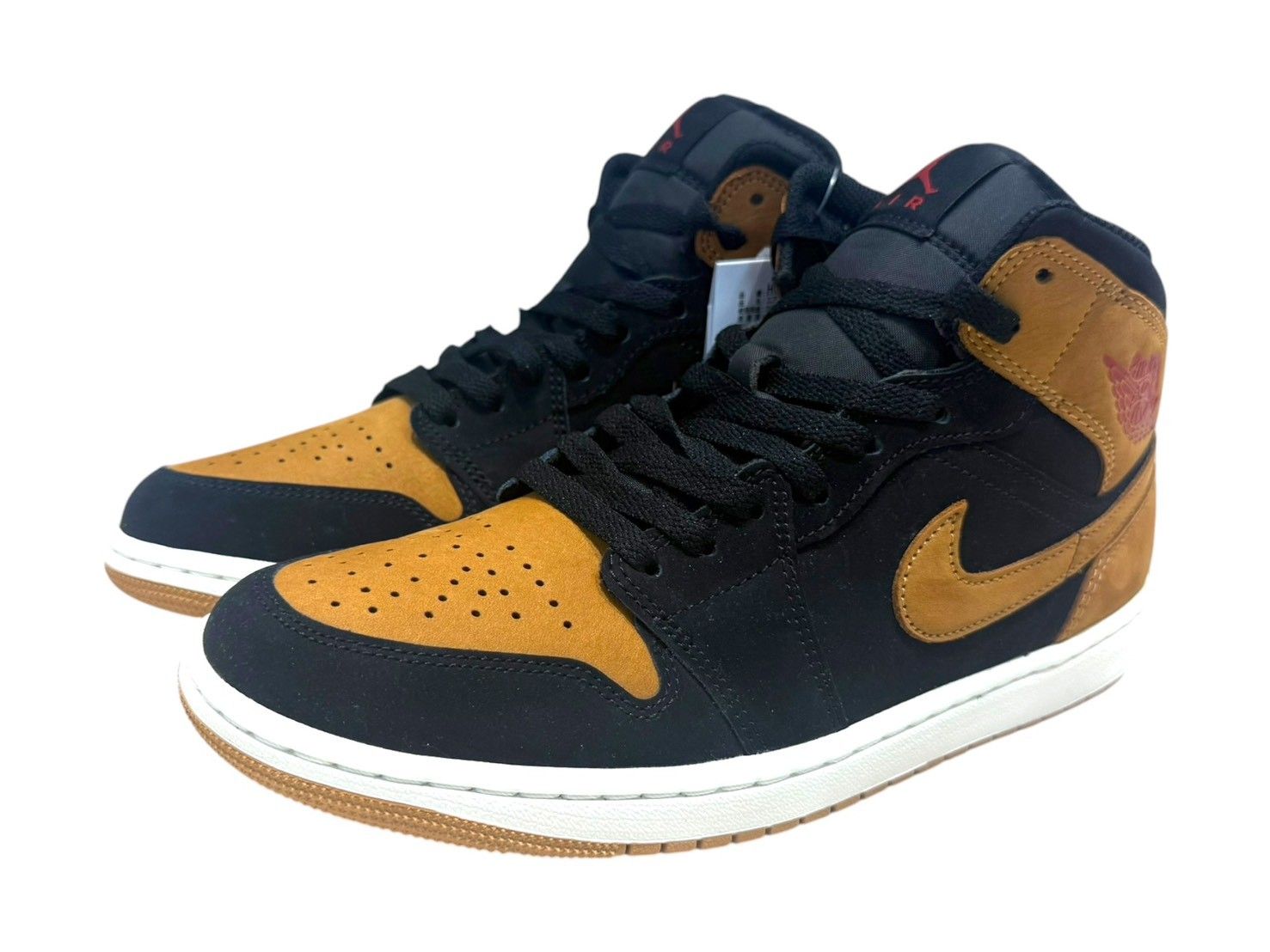 NIKE (ナイキ) Air Jordan 1 Mid SE エアジョーダン ミッド ハイカットスニーカー HV4091-002 27cm US9 ブラック×ブラウン メンズ/006