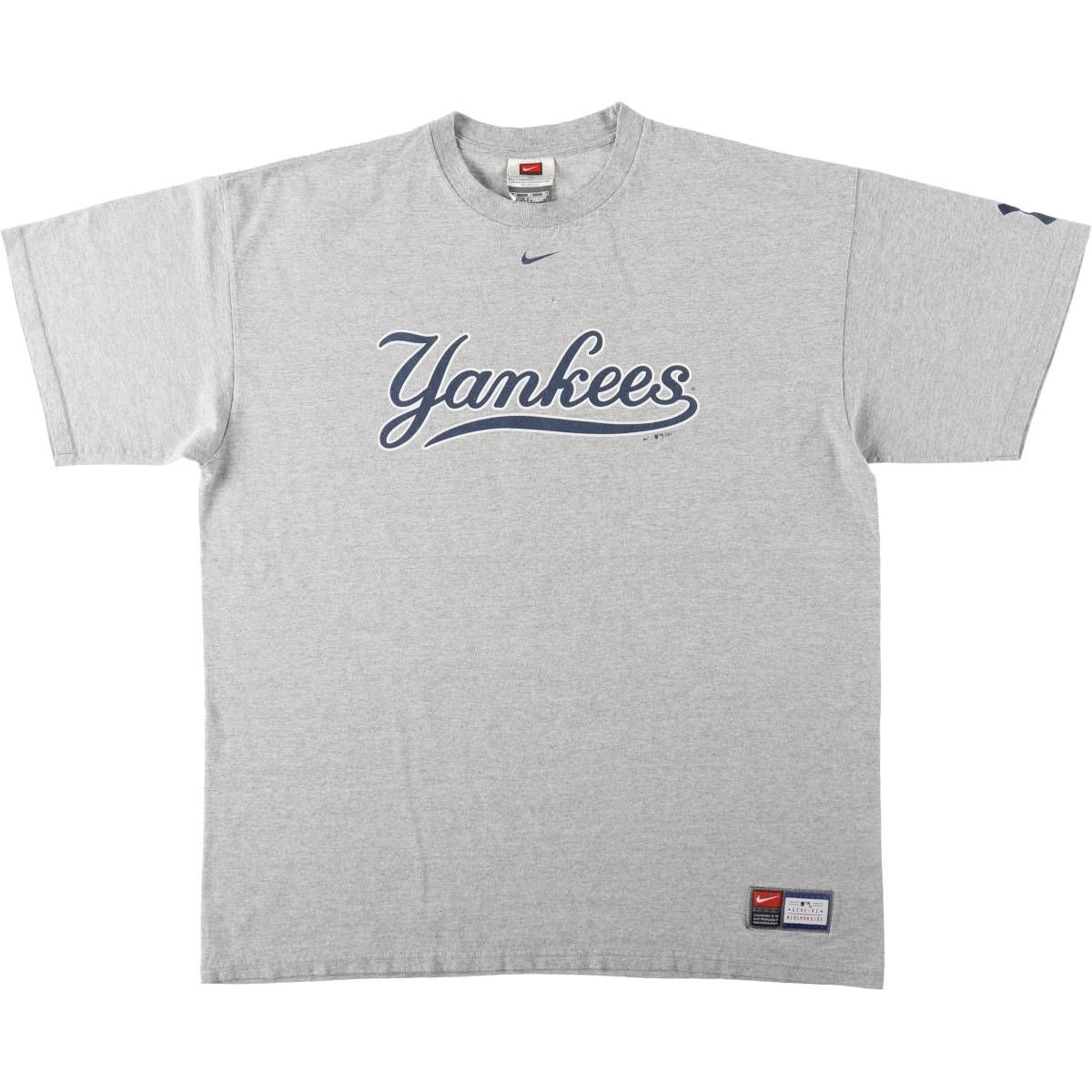 古着 ~00年代 ナイキ NIKE TEAM MLB NEW YORK YANKEES ニューヨークヤンキース ロゴプリントTシャツ メンズXL相当/eaa648867