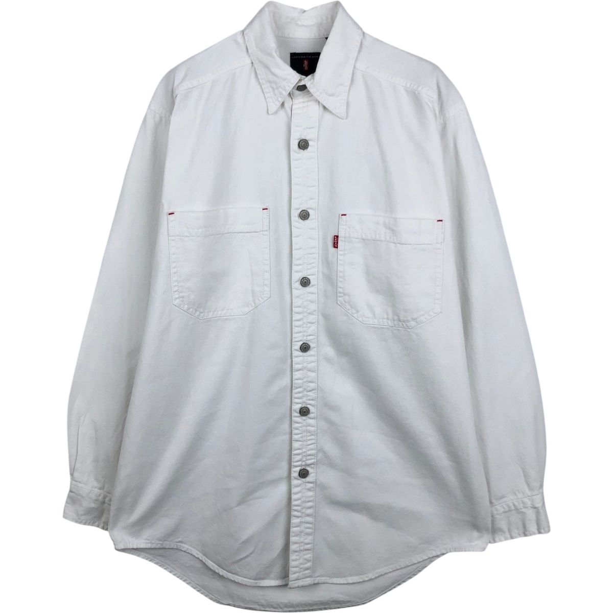 古着 リーバイス Levi's RED TAB 長袖 ホワイトデニムシャツ メンズS相当/eaa652020