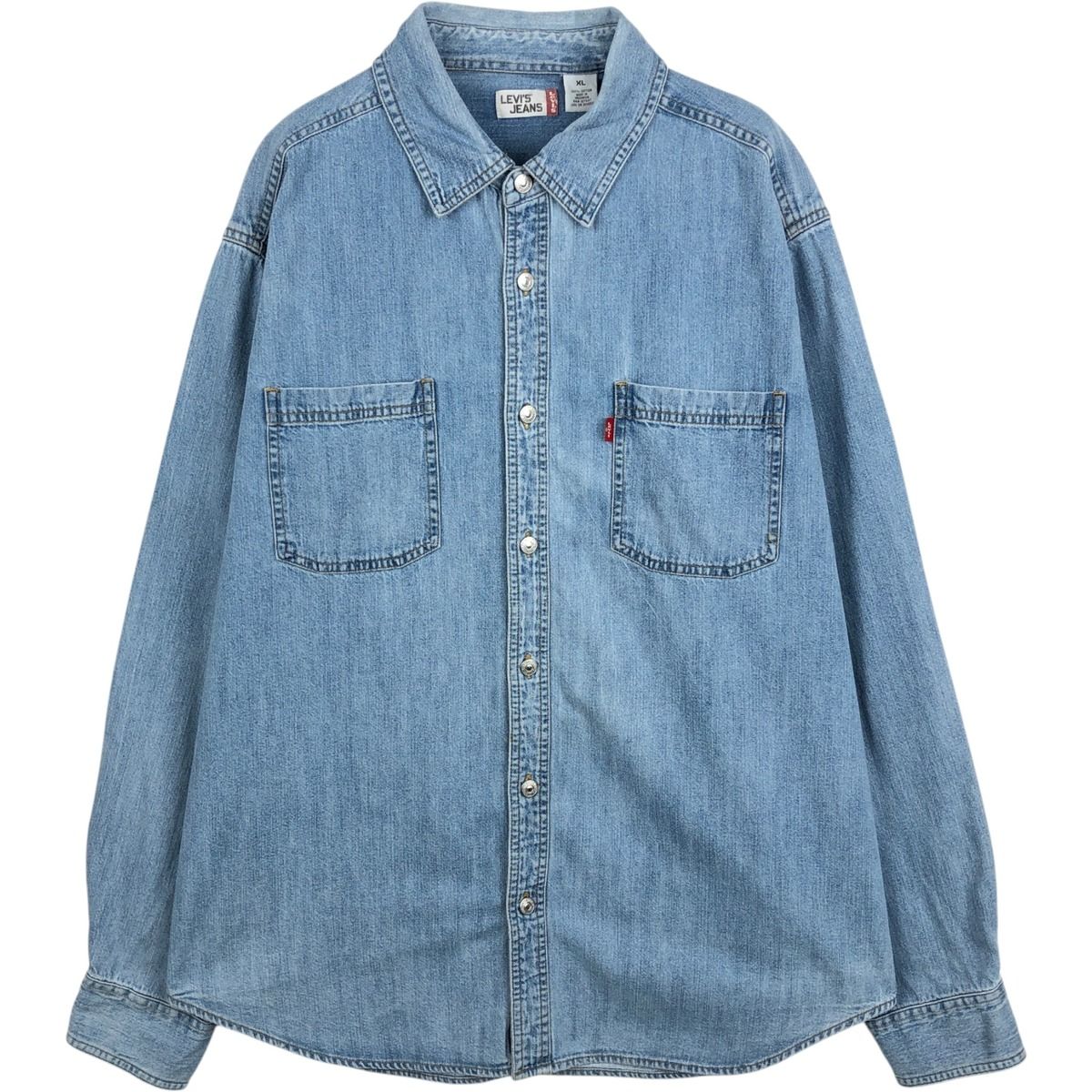 古着 90~00年代 リーバイス Levi's JEANS 長袖 デニムシャツ メンズXL相当 ヴィンテージ/eaa652017