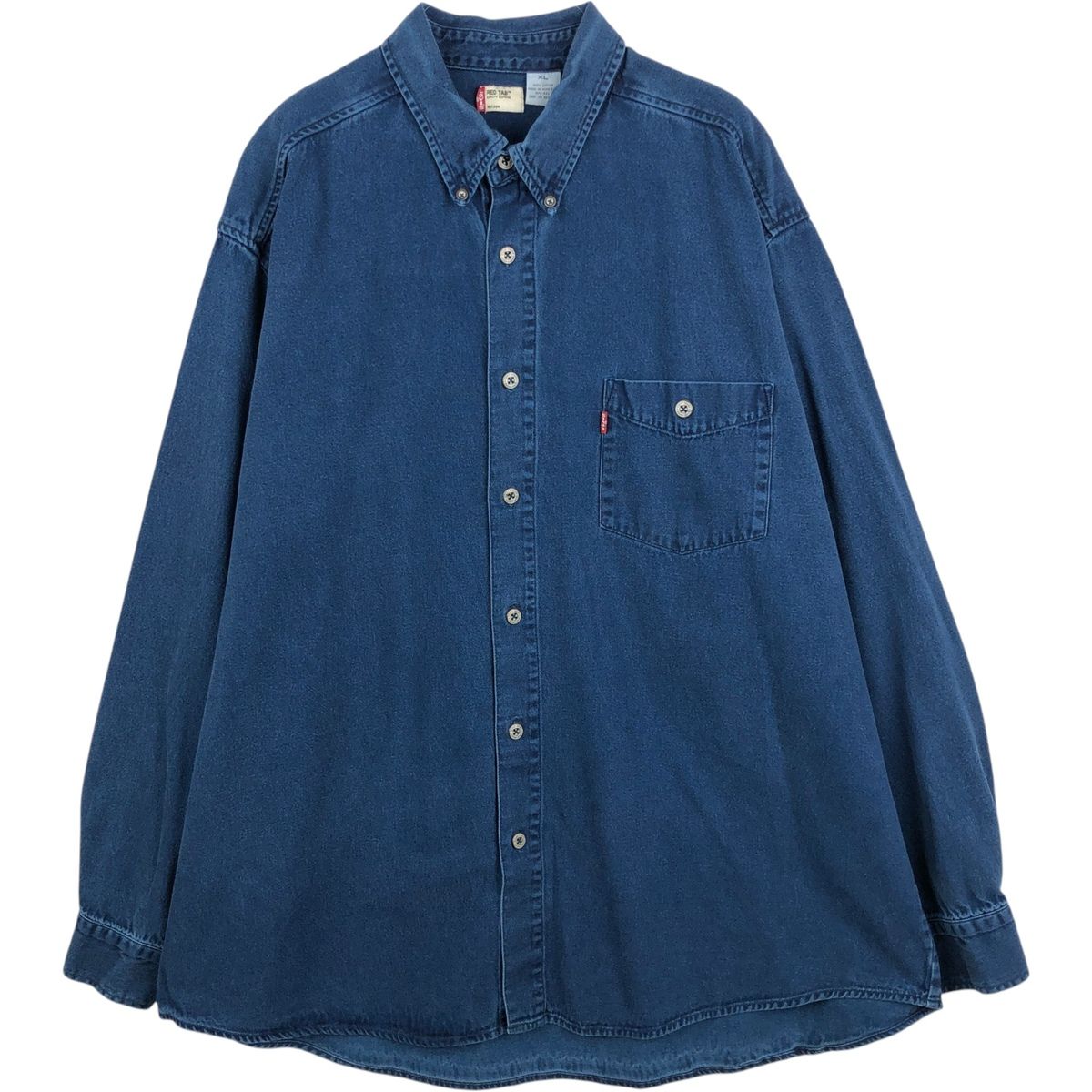 古着 リーバイス Levi's RED TAB 長袖 ボタンダウンデニムシャツ メンズXL相当/eaa652036