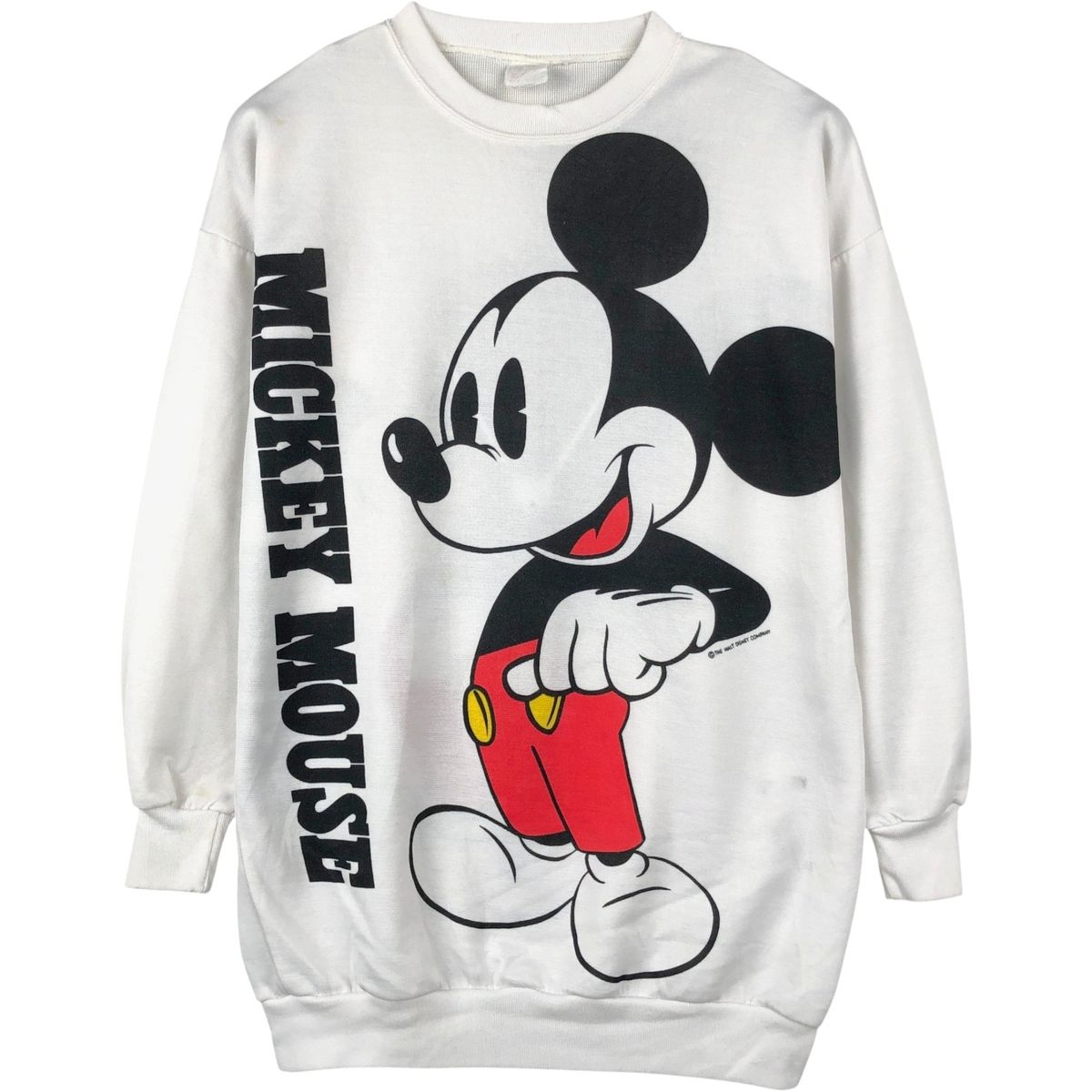 古着 MICKEY MOUSE ミッキーマウス 大判プリント キャラクタースウェットシャツ トレーナー レディースXL相当/eaa650474