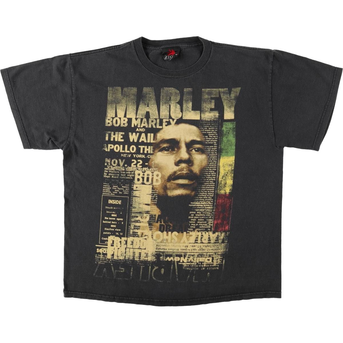 古着 00年代 ザイオン ZION BOB MARLEY ボブマーリー バンドTシャツ バンT USA製 メンズL相当/eaa651893
