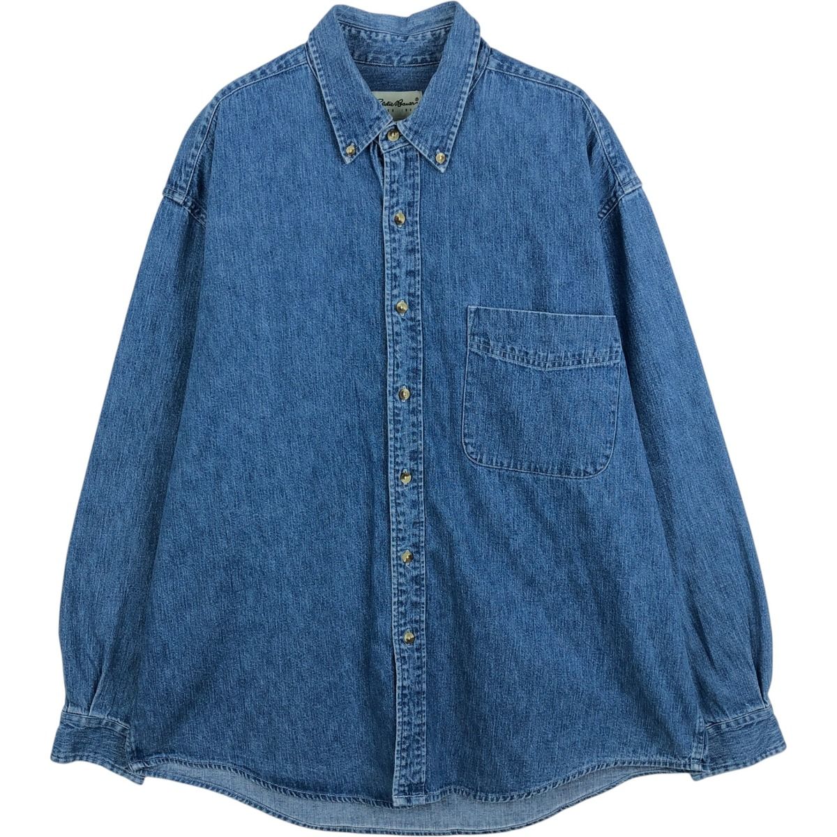 古着 エディーバウアー Eddie Bauer 長袖 ボタンダウンデニムシャツ メンズL相当/eaa652015