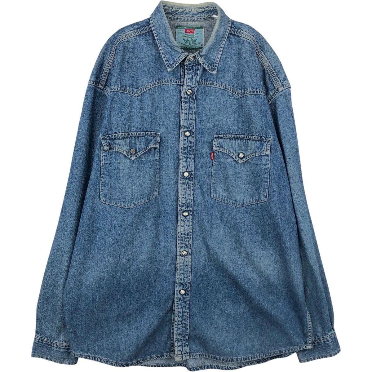 古着 リーバイス Levi's 長袖 デニムウエスタンシャツ メンズXL相当/eaa652165