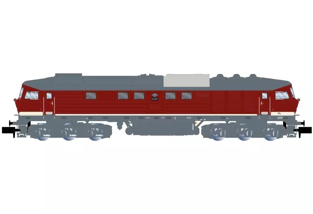 【新品】鉄道模型 1/160 DR. diesel locomotive 132 089-4. red with grey roof. ep. IV [HN2658]