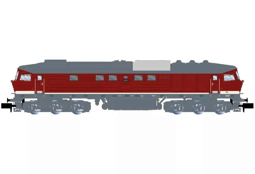 【新品】鉄道模型 1/160 DR. diesel locomotive 132 089-4. red with grey roof. ep. IV. with DCC Sound Decoder [HN2658S]